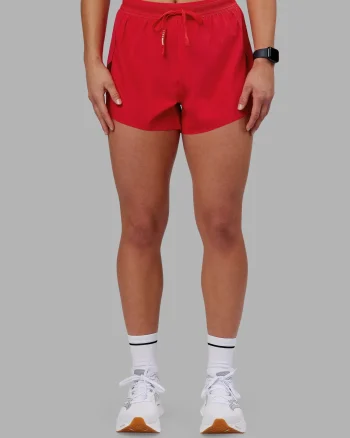Clearance LSKD Accelerate 3" High-Rise Running Short Scarlet