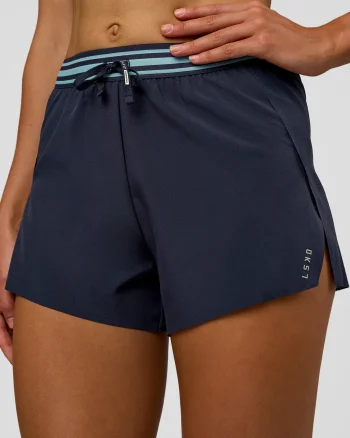New LSKD Accelerate 3" High-Rise Running Short Future Navy Baltic Sea