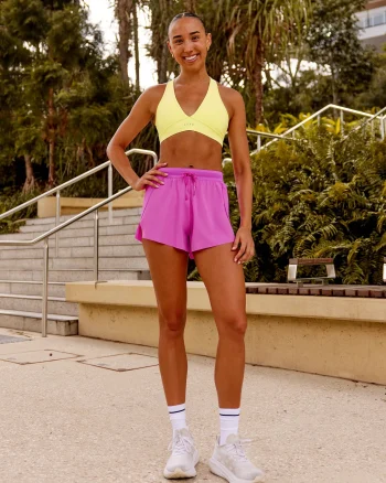 Hot LSKD Accelerate 3" High-Rise Running Short Ultra Fuchsia