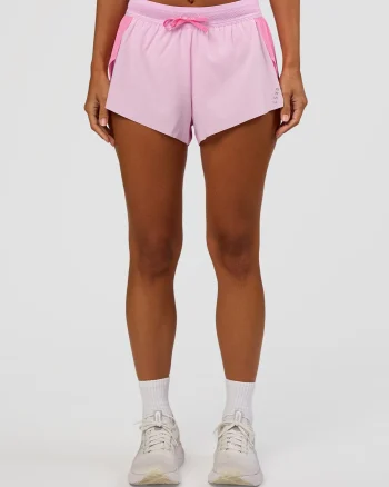 Clearance LSKD Accelerate 3" Mid-Rise Running Short Candy Pink Marshmallow