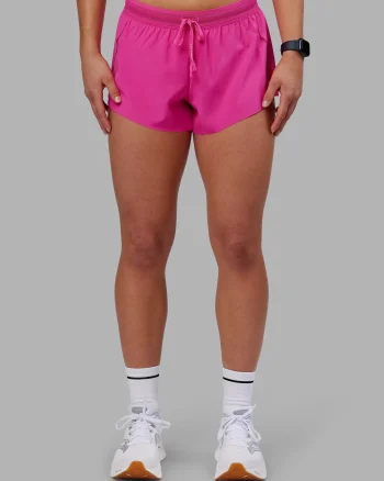 Clearance LSKD Accelerate 3" Mid-Rise Running Short Ultra Pink