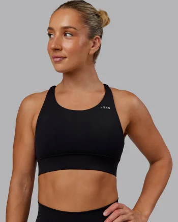 Fashion LSKD Accelerate Medium Support Sports Bra Black
