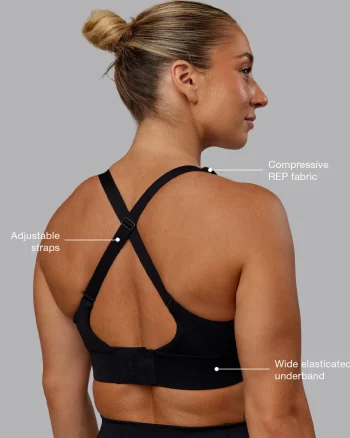 Fashion LSKD Accelerate Medium Support Sports Bra Black