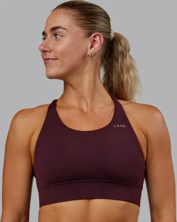 Fashion LSKD Accelerate Medium Support Sports Bra Cherry Lacquer