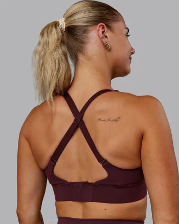 Fashion LSKD Accelerate Medium Support Sports Bra Cherry Lacquer