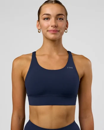Hot LSKD Accelerate Medium Support Sports Bra Future Navy