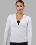 Fashion LSKD AeroFLX+ Long Sleeve Half Zip White/White