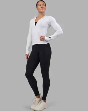 Fashion LSKD AeroFLX+ Long Sleeve Half Zip White/White