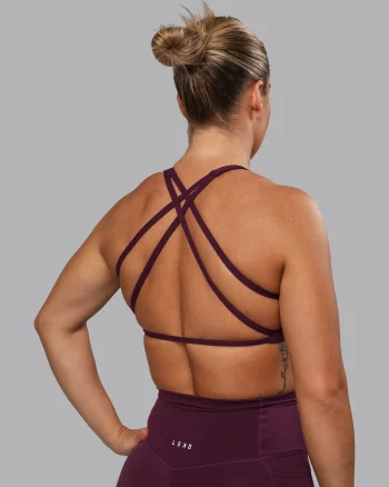 Clearance LSKD Aspire Sports Bra Cherry Lacquer