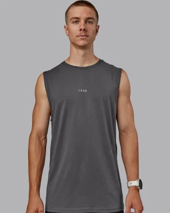 Online LSKD Base FLXCotton Tank Dark Storm