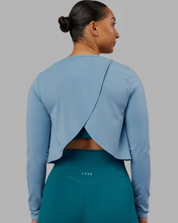 Clearance LSKD Breeze Long Sleeve Training Tee Glacier Lake