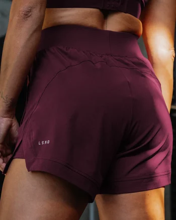 Online LSKD Challenger 5" Lined Performance Shorts Cherry Lacquer