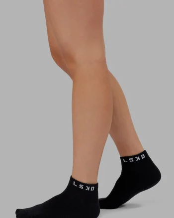 Discount LSKD Daily Ankle Socks 3 Pack 2.0 Black White