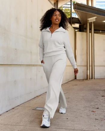 Sale LSKD Elevate SoftTouch Wide Leg Pants Clay Clay