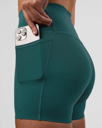 Discount LSKD Elixir Ultra High-Rise 4" Short Pockets Transformative Teal