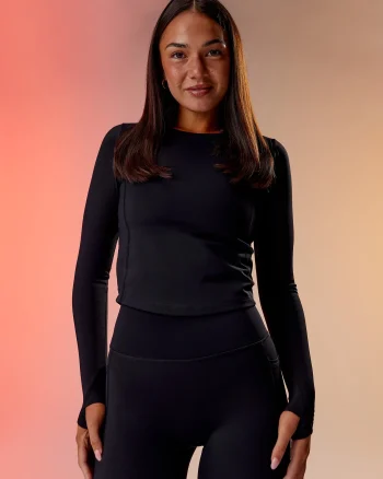 Hot LSKD Embrace Thermal Long Sleeve Tee Black