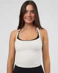 Clearance LSKD Flame Ribbed Tank White