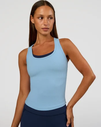 Clearance LSKD Flow Rib Scoop Neck Tank Open Air