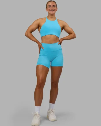 Hot LSKD Fusion High-Rise 6" Short Pockets Blue Atoll