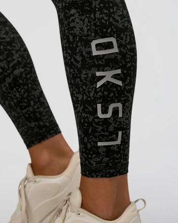 Clearance LSKD Fusion Icon Ultra High-Rise Full Length Legging Pockets Energy Print Black Reflective