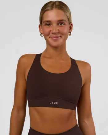 Best LSKD Fusion Sports Bra 2.0 Hot Chocolate