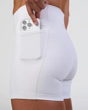 Fashion LSKD Fusion Ultra High-Rise 4" Short Pockets White