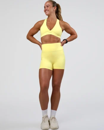 Best LSKD Fusion Ultra High-Rise 4" Short Pockets Yellow Fizz