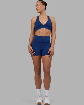 Best LSKD Fusion Ultra High-Rise 4" Short Pockets Midnight Blue