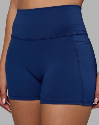 Best LSKD Fusion Ultra High-Rise 4" Short Pockets Midnight Blue