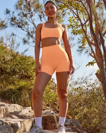 New LSKD Fusion Ultra High-Rise 4" Short Pockets Cantaloupe