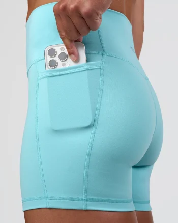 Discount LSKD Fusion Ultra High-Rise 4" Short Pockets Baltic Sea