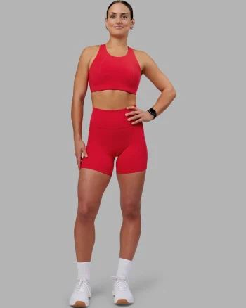 Best LSKD Fusion Ultra High-Rise 6" Short Pockets Scarlet