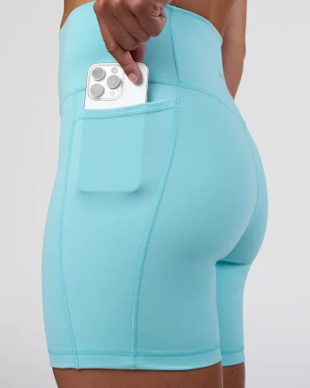 Discount LSKD Fusion Ultra High-Rise 6" Short Pockets Baltic Sea