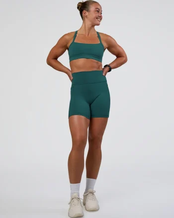 Outlet LSKD Fusion Ultra High-Rise 6" Short Pockets Transformative Teal