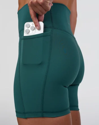 Outlet LSKD Fusion Ultra High-Rise 6" Short Pockets Transformative Teal