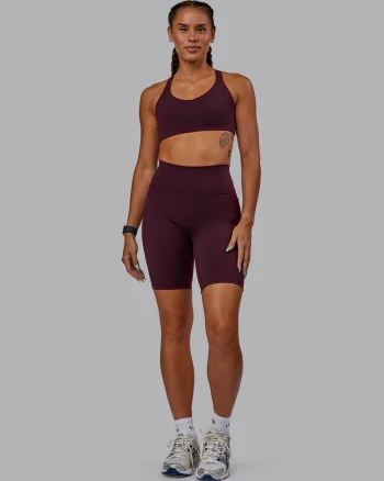 Sale LSKD Fusion Ultra High-Rise 9" Short Pockets Cherry Lacquer