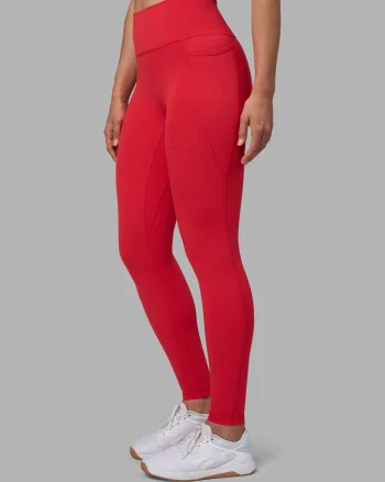 Hot LSKD Fusion Ultra High-Rise Full Length Legging Pockets Scarlet