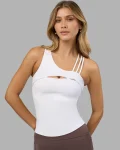 Discount LSKD Galvanise Splice Shelf Bra Tank White