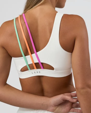 New LSKD Galvanise Sports Bra 2.0 Off White Multi