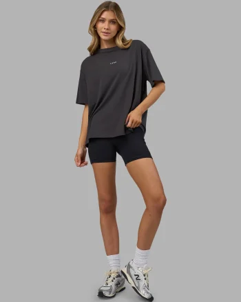 Sale LSKD Go-To FLXCotton Oversized Tee Dark Storm White
