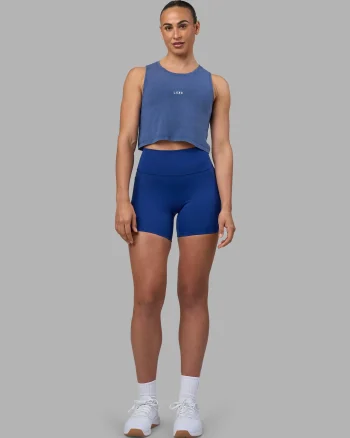 Online LSKD Go-To FLXCotton Tank Midnight Blue Washed White