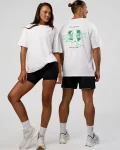 Outlet LSKD High Run FLXCotton Oversized Tee White Jelly Mint
