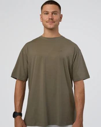 Outlet LSKD Lifting FLXCotton Oversized Tee Walnut Grey Hot Chocolate