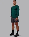 Best LSKD Mens AeroFLX+ Seamless Long Sleeve Tee Dark Moss/Dark Moss