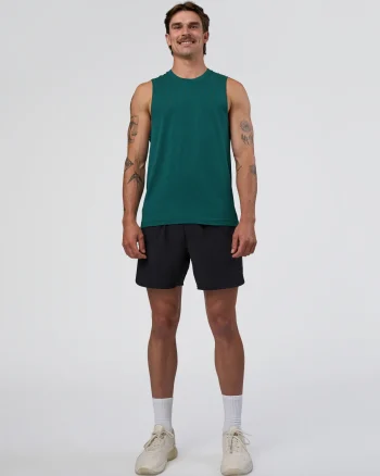 Clearance LSKD Mens AeroFLX+ Seamless Muscle Tank Transformative Teal/Transformative Teal