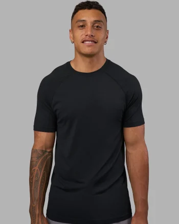 Clearance LSKD Mens AeroFLX+ Seamless Tee Black Marl