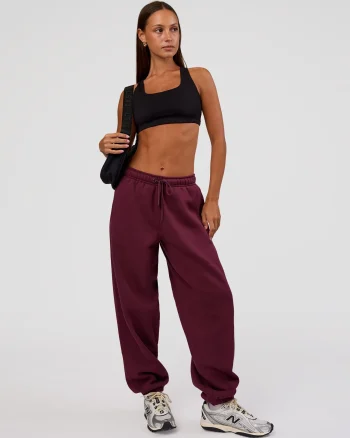 Hot LSKD MVP Oversized Slouchy Fit Track Pant Cherry Lacquer