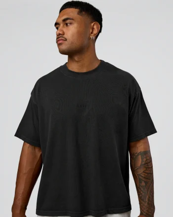 Best LSKD Oversized Heavyweight Boxed Tee Washed Black