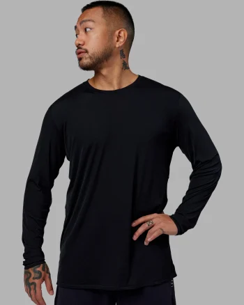 Discount LSKD Pace Running Long Sleeve Top Black