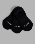 Clearance LSKD Performance No Show 3 Pack Socks Black